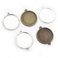 25mm 4g Silver Zinc Alloy Charm Pendant for DIY Necklace Bracelet Jewelry Making view 1