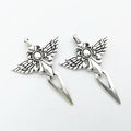 Antique Silver Zinc Alloy Wing Charm Pendant for DIY Necklace Bracelet Jewelry Making view 1