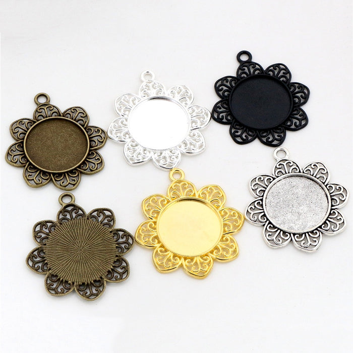 25mm 7g Antique Silver Zinc Alloy Charm Pendant for DIY Necklace Bracelet Jewelry Making