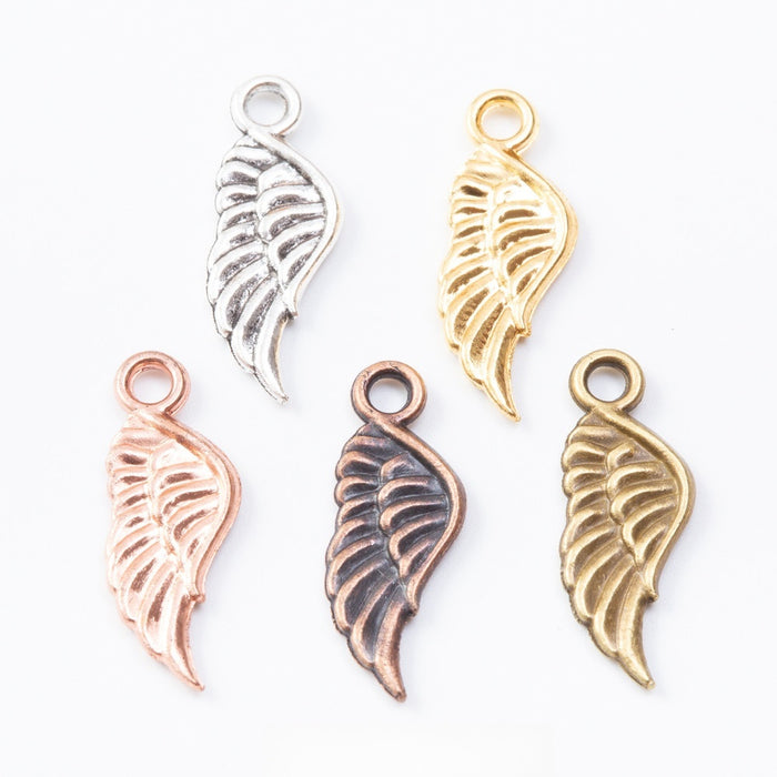 Zinc Alloy Wing Charm Pendant No.508702 for DIY Necklace Bracelet Jewelry Making