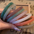 New Chinese Style Liuli Glass Ring Line Bangle For Women Hanfu Guochao Elegant Cool Tone Jewelry view 1