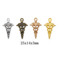 Zinc Alloy Winged Snake Sword Charm Pendant for DIY Necklace Bracelet Jewelry Making view 1