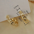 Korean Japanese Hollow Chain Hoop Earrings Simple Metal Lock Link Circle Earrings For Women view 4