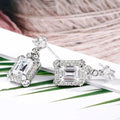 Korean Micro Pave Zircon Earrings For Women, Sparkling Daily Light Luxury Stud Ear Jewelry view 3