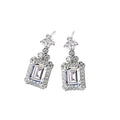 Korean Micro Pave Zircon Earrings For Women, Sparkling Daily Light Luxury Stud Ear Jewelry view 5