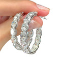 Elegant C Shaped Hoop Earrings, European American Style 2024 Luxury Temperament Ear Jewelry view 5