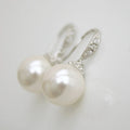 Korean Style Minimalist Zircon Drop Earrings For Women With Faux Pearl European Ear Jewelry view 2