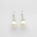 Korean Style Minimalist Zircon Drop Earrings For Women With Faux Pearl European Ear Jewelry view 3
