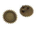 25mm Inner Diameter Alloy Brooch Pendant Tray, 8g DIY Jewelry Base Setting Accessory view 5