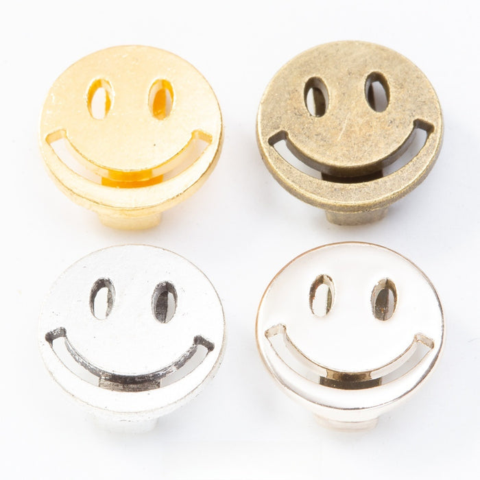Zinc Alloy Smiley Face Charm Pendant for DIY Necklace Bracelet Jewelry Making