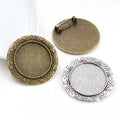 25mm Inner Diameter 8g Brooch Alloy Pendant Tray Base For Jewelry DIY Fittings view 1