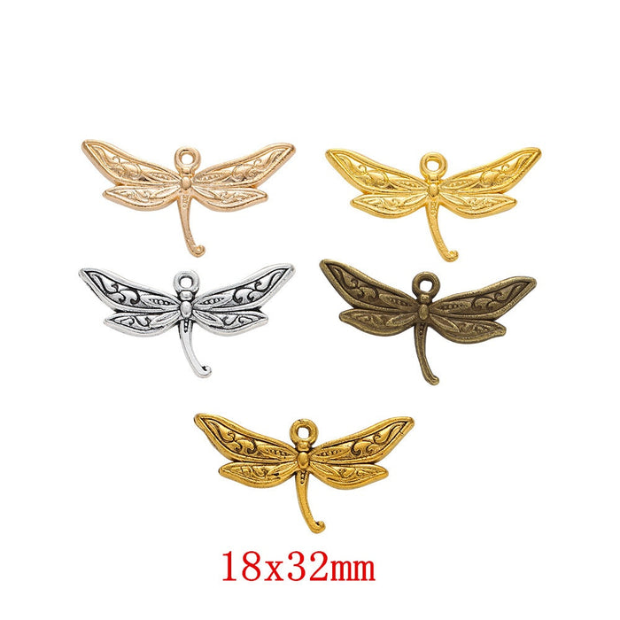 Zinc Alloy Dragonfly Charm Pendant for DIY Necklace Bracelet Jewelry Making