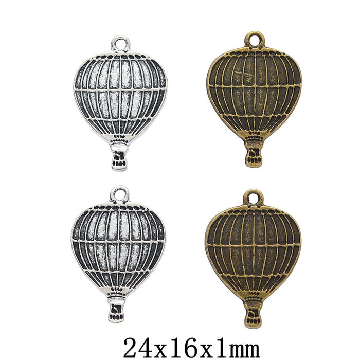 Zinc Alloy Hot Air Balloon Charm Pendant for DIY Necklace Bracelet Jewelry Making