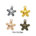 Zinc Alloy Starfish Charm Pendant for DIY Necklace Bracelet Jewelry Making view 1
