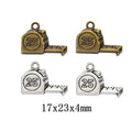 Zinc Alloy Tape Measure Charm Pendant for DIY Necklace Bracelet Jewelry Making view 1