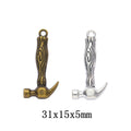 Zinc Alloy Hammer Charm Pendant for DIY Necklace Bracelet Jewelry Making view 1