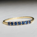 Vintage Blue Zircon Index Finger Ring With Fine Row Rhinestones Korean Simple Small Fashion Jewelry view 2