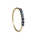 Vintage Blue Zircon Index Finger Ring With Fine Row Rhinestones Korean Simple Small Fashion Jewelry view 5