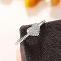 Heart Shape Full Rhinestone Ring For Women Sweet Cute Fashion Romantic Love Finger Jewelry view 3