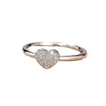 Heart Shape Full Rhinestone Ring For Women Sweet Cute Fashion Romantic Love Finger Jewelry view 5