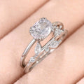 Versatile Marquise Zircon Couple Ring For Women With Personalized Leaf Design Jewelry view 3