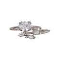 Versatile Marquise Zircon Couple Ring For Women With Personalized Leaf Design Jewelry view 5