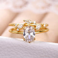 Luxury Micro Paved Tulip Bud Branch Ring Set For Women, Versatile Temperament Index Finger Rings view 2