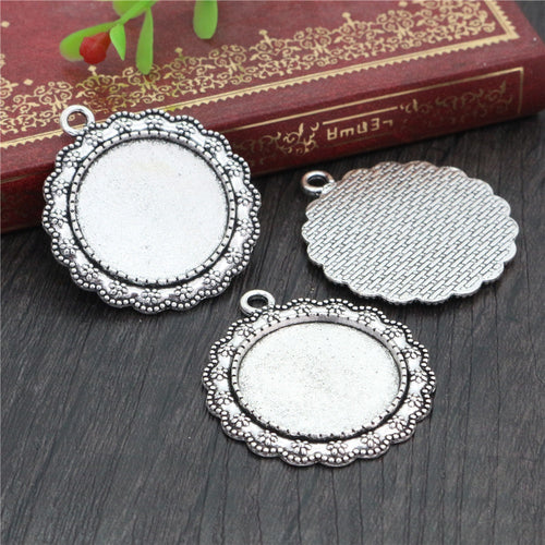 25mm 8g Antique Silver Zinc Alloy Charm Pendant for DIY Necklace Bracelet Jewelry Making