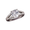 Hot Selling Women's Micro Pave Zircon Square Engagement Ring, European American Four Prong Jewelry view 5