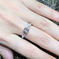 Hot Selling Women's Micro Pave Zircon Square Engagement Ring, European American Four Prong Jewelry view 3