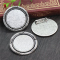 30mm 10g Alloy Brooch Pendant Bezel Tray Base For DIY Jewelry Findings Accessories view 3