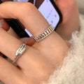 Simple Geometric Heart Bow Ring For Women view 4