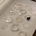Simple Geometric Heart Bow Ring For Women view 2