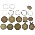30mm Round Alloy Brooch Pendant Cabochon Setting Base For DIY Jewelry Accessories view 5