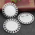 30mm 12g Alloy Brooch Pendant Bezel Tray Base For DIY Jewelry Findings Accessories view 4