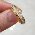 European American Couple Ring Full Zircon Unisex Matching Fashion Finger Ring Jewelry view 3