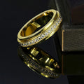 European American Couple Ring Full Zircon Unisex Matching Fashion Finger Ring Jewelry view 2
