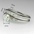 Creative Zircon Double Ring Set Inner Inlaid Matching Rings Women Engagement Finger Jewelry view 4