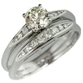 Creative Zircon Double Ring Set Inner Inlaid Matching Rings Women Engagement Finger Jewelry view 5