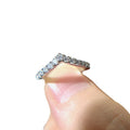 Korean Japanese Niche V Shape Thin Band Ring, Delicate Couple Gift Midi Ring For Women view 5