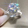 Classic Six Prong Zircon Ring For Women, Elegant Couple Wedding Engagement Band Gift view 2