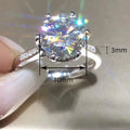 Classic Six Prong Zircon Ring For Women, Elegant Couple Wedding Engagement Band Gift view 4
