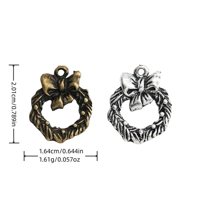Zinc Alloy Bow Charm Pendant No.884278 for DIY Necklace Bracelet Jewelry Making