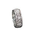 Classic Vintage Auspicious Flower Engraved Wide Miao Ring Yunnan Ethnic Unisex Jewelry view 4