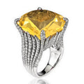 Luxury Red Geometric Ring For Women, Bold European Style Statement Finger Jewelry Accessory view 2