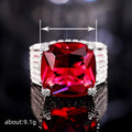 Luxury Red Geometric Ring For Women, Bold European Style Statement Finger Jewelry Accessory view 4