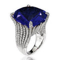 Luxury Red Geometric Ring For Women, Bold European Style Statement Finger Jewelry Accessory view 5