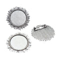 25mm Inner Diameter 8g Alloy Brooch Pendant Tray For DIY Jewelry Cabochon Settings view 5