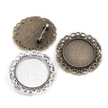 25mm Inner Diameter 7g Brooch Alloy Pendant Tray Base Setting For DIY Jewelry Accessories view 5