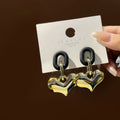 European American Metal Style Earrings Set With Rhinestone Tassel Pearl Flower Stud Drops view 4